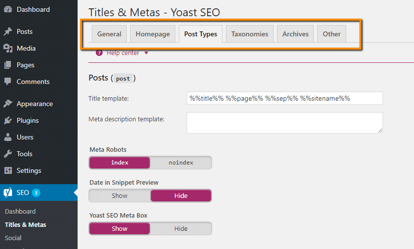 titles and metas in Yoast seo