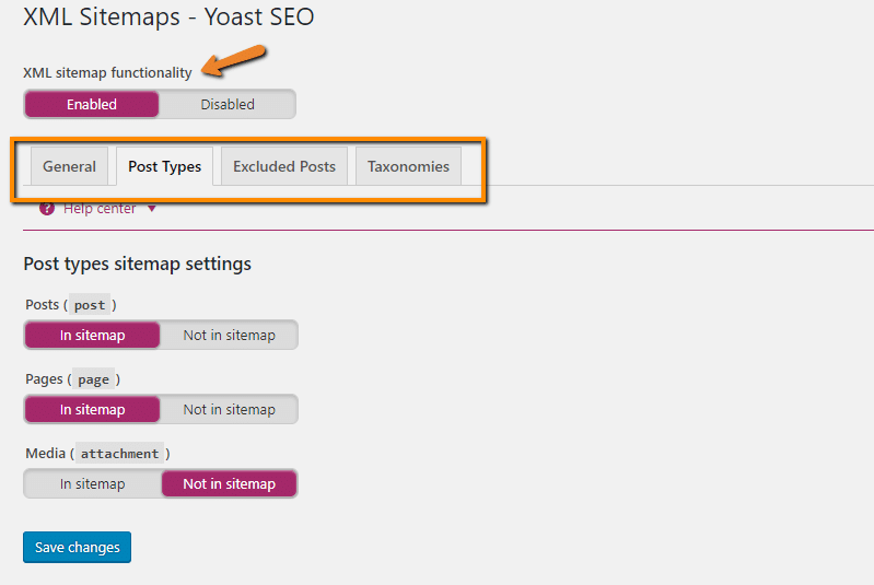 yoast seo sitemaps